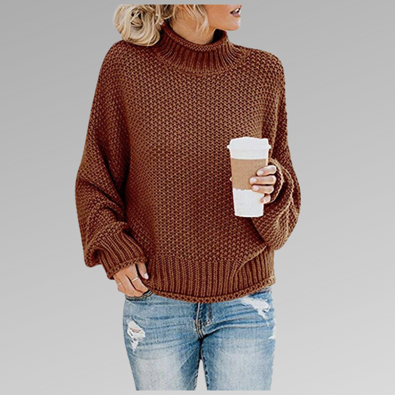 Damen Eleganter Pullover für den Herbst in Braun