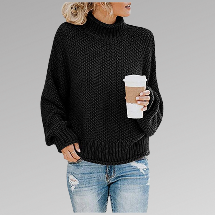 Damen Eleganter Pullover für den Herbst in Schwarz