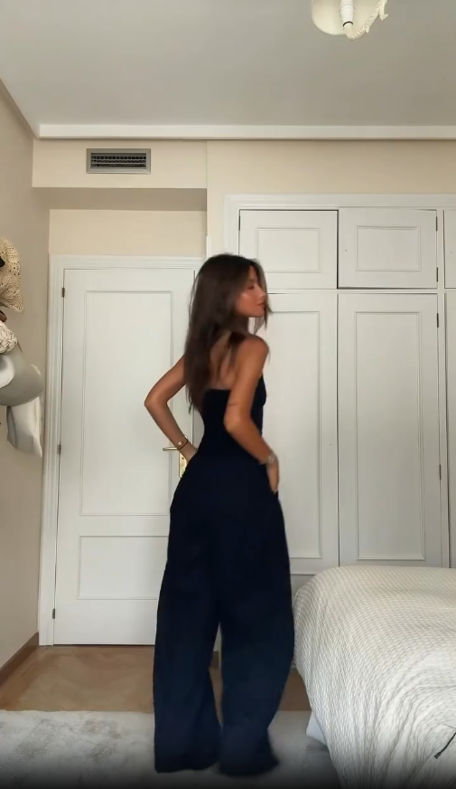 Damen Eleganter Taillierter Jumpsuit (4)
