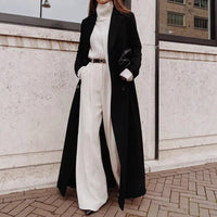 Emma | Damen eleganter taillierter Longline Mantel