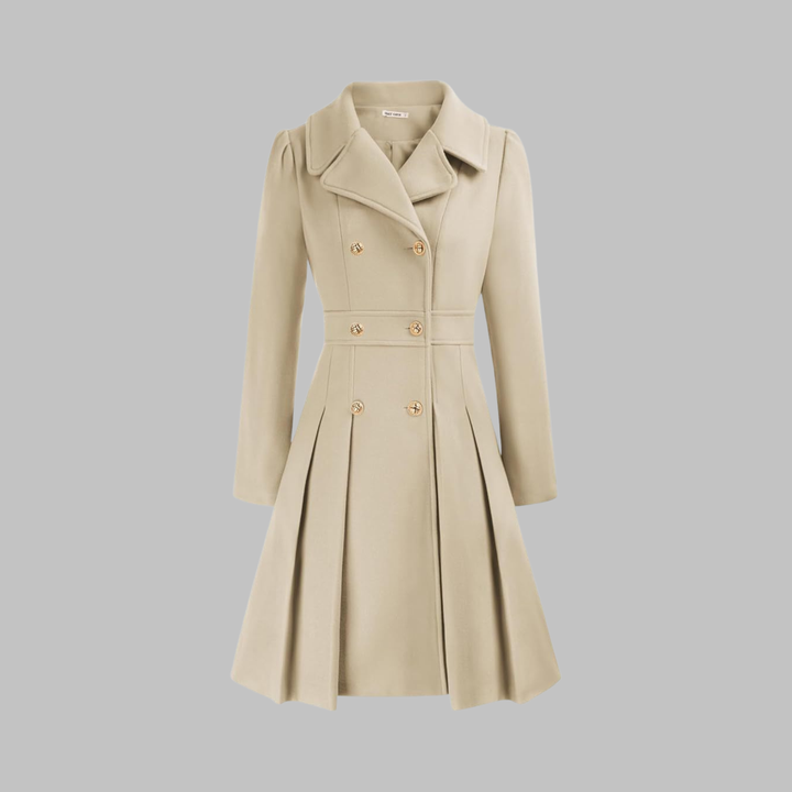 Damen Eleganter Trenchcoat im klassischen Stil in Beige