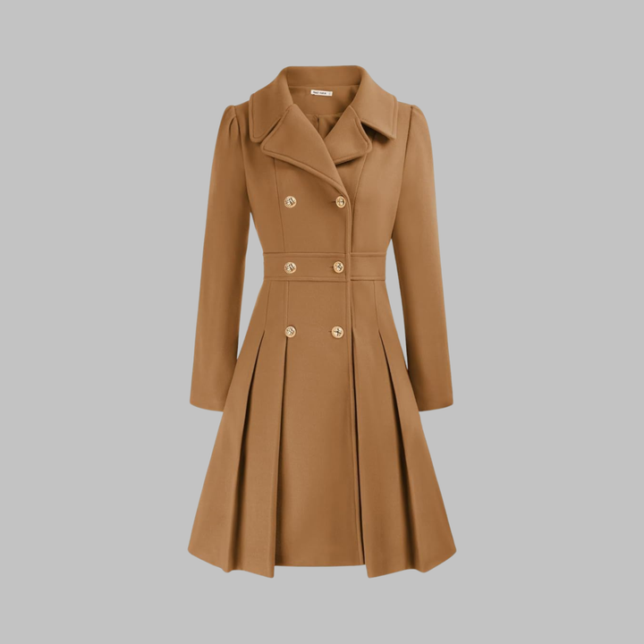 Damen Eleganter Trenchcoat im klassischen Stil in Braun