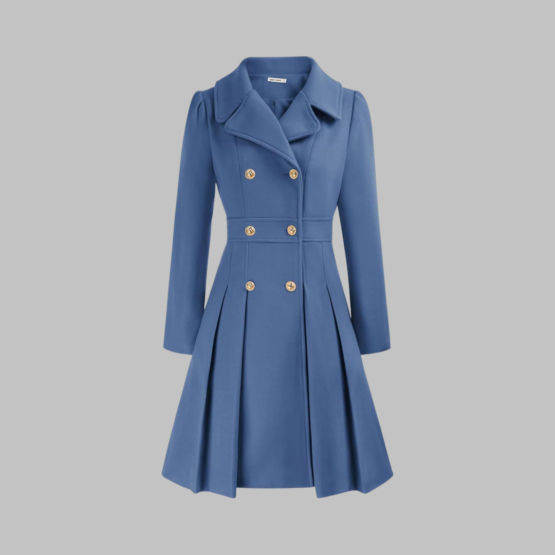 Damen Eleganter Trenchcoat im klassischen Stil in Grau