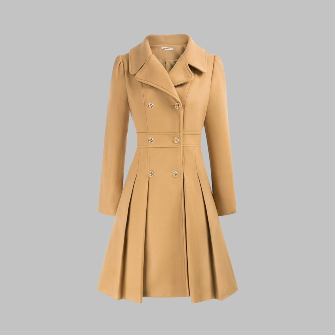 Damen Eleganter Trenchcoat im klassischen Stil in Khaki