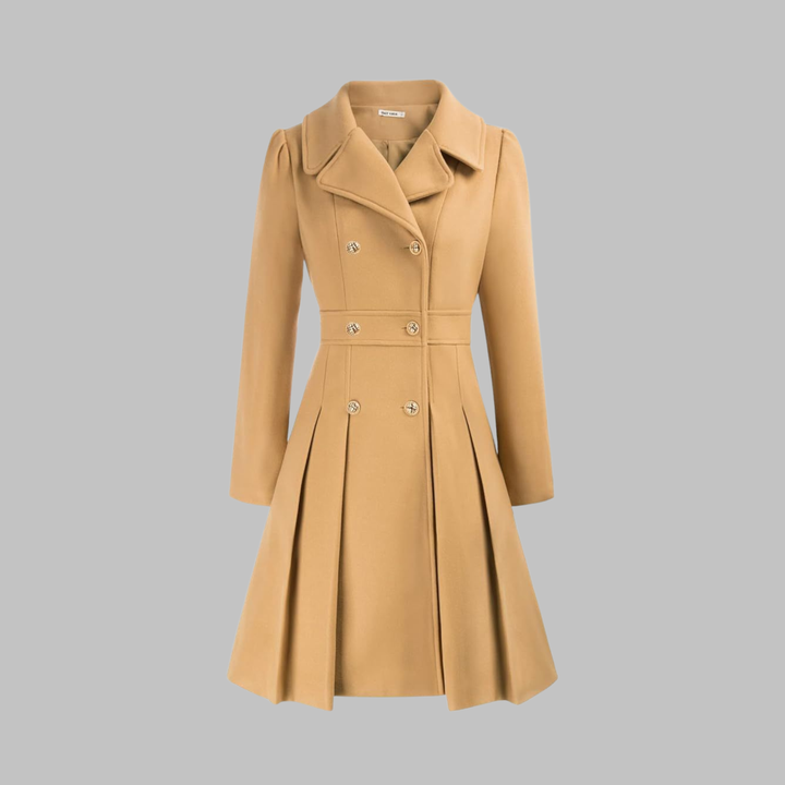 Damen Eleganter Trenchcoat im klassischen Stil in Khaki