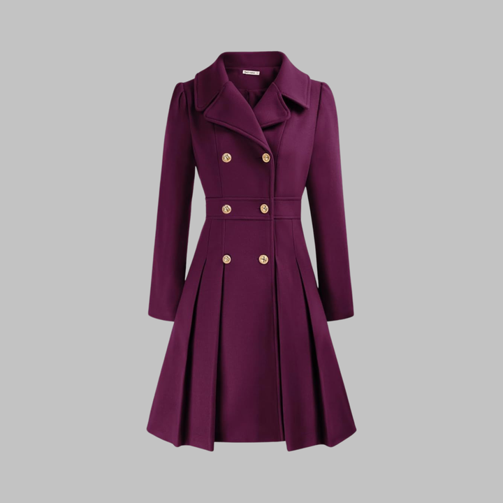 Damen Eleganter Trenchcoat im klassischen Stil in Lila