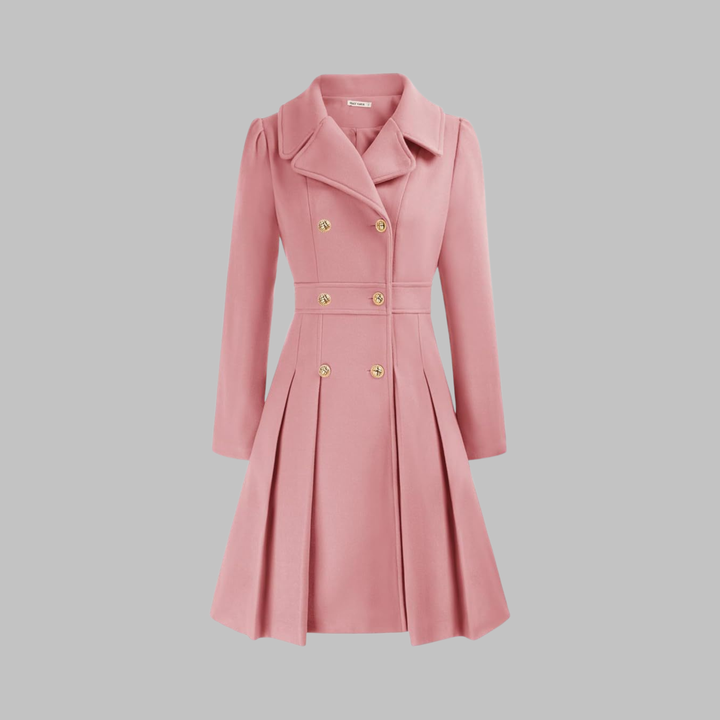 Damen Eleganter Trenchcoat im klassischen Stil in Rosa
