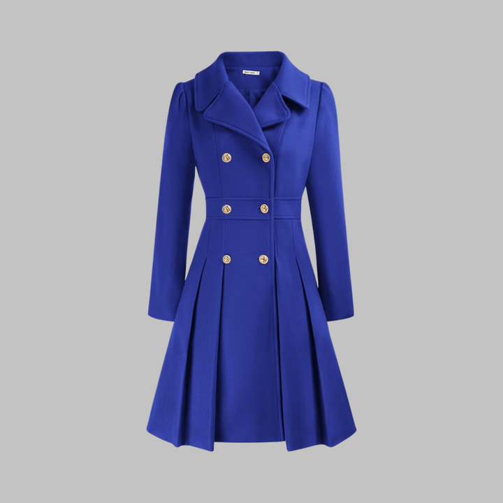 Damen Eleganter Trenchcoat im klassischen Stil in Royal Blue