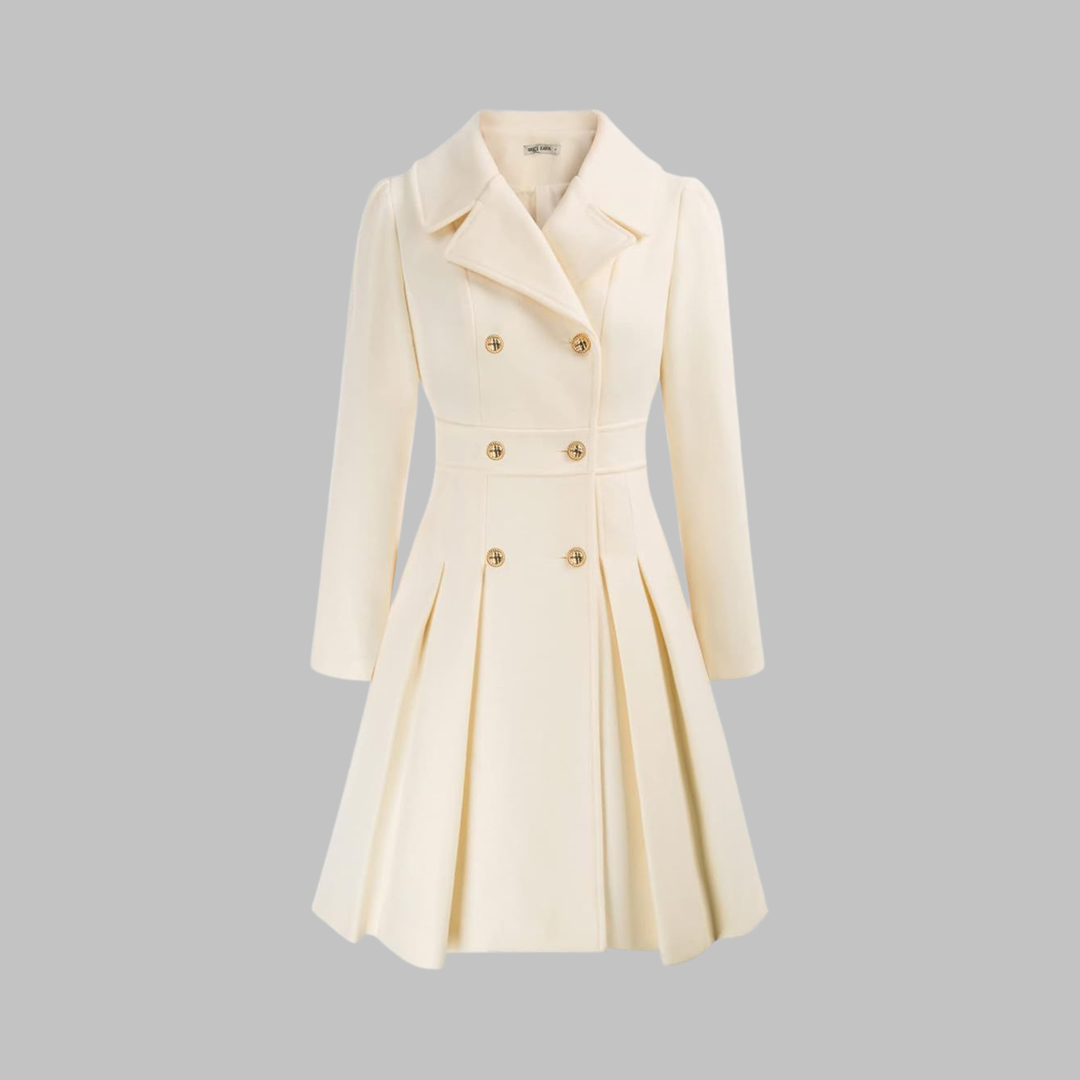 Damen Eleganter Trenchcoat im klassischen Stil in Weiß