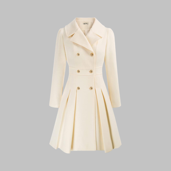 Damen Eleganter Trenchcoat im klassischen Stil in Weiß