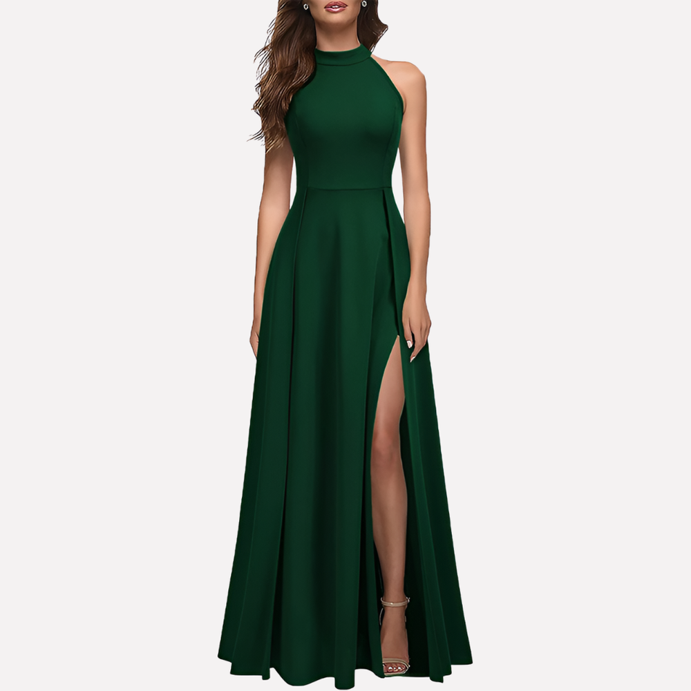 Damen elegantes Abend Maxikleid für Hochzeitsgäste in Grün