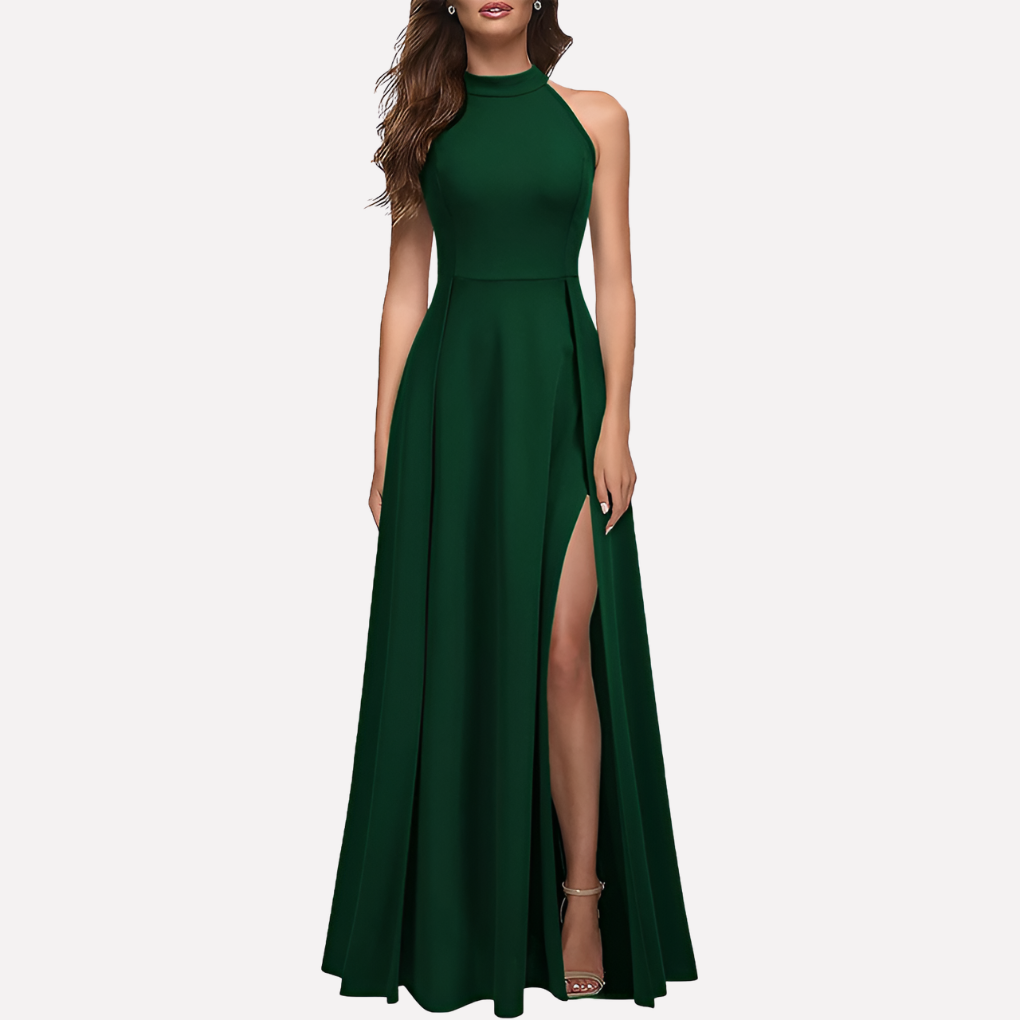 Damen elegantes Abend Maxikleid für Hochzeitsgäste in Grün