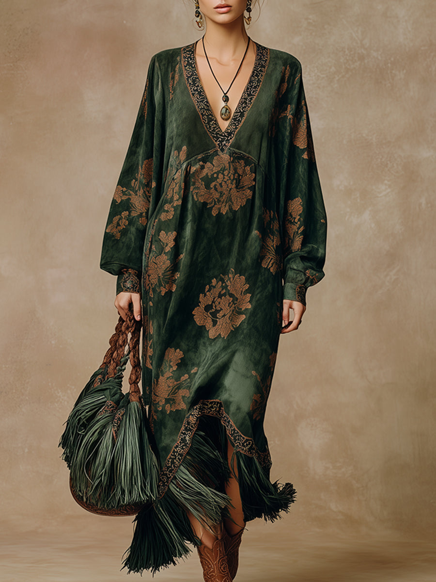 Damen Elegantes Abendkleid im Vintage-Stil in Grün