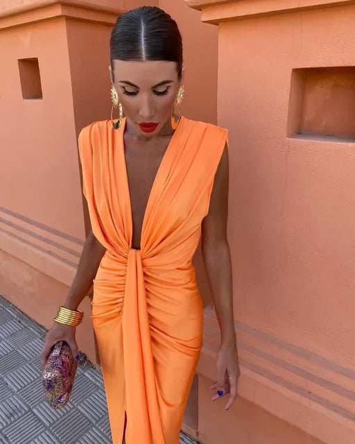 Damen Elegantes Baumwoll-Maxikleid für Festliche Anlässe (12)