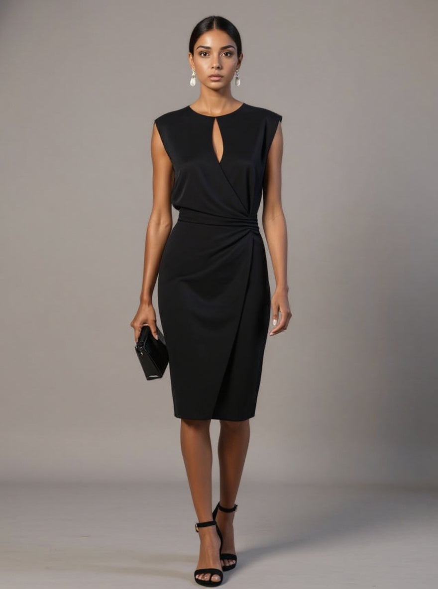Damen Elegantes Cocktailkleid für Abende in Schwarz