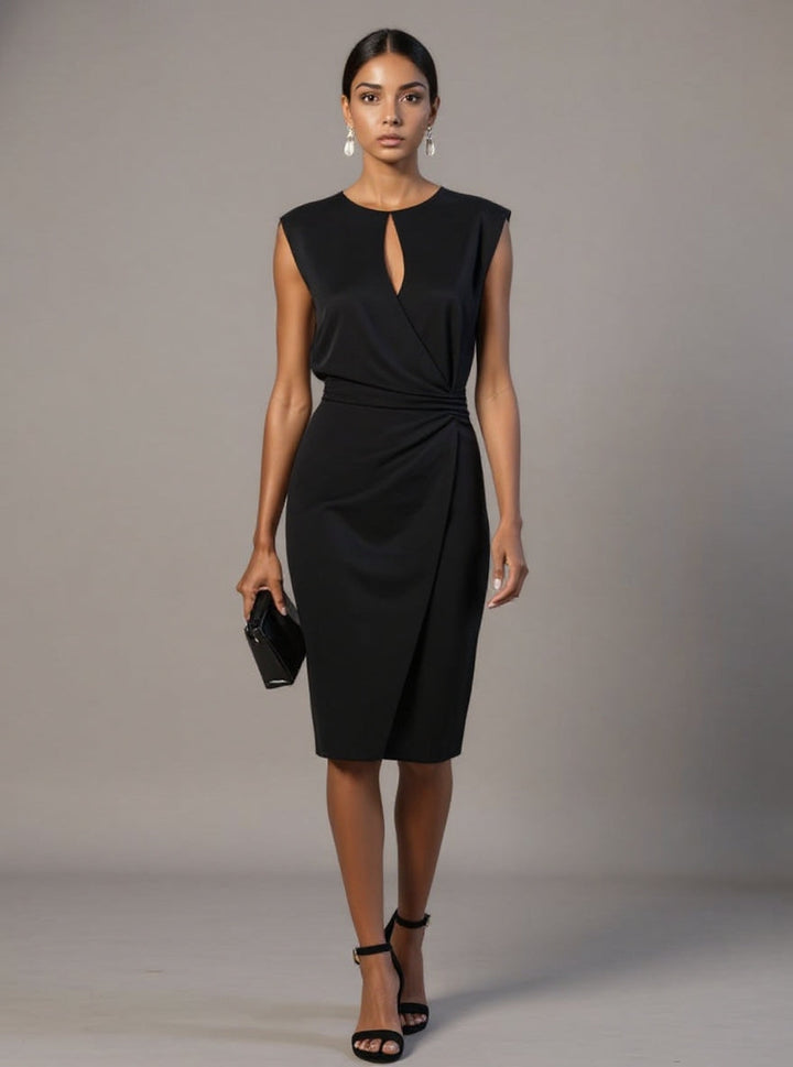 Damen Elegantes Cocktailkleid für Abende in Schwarz