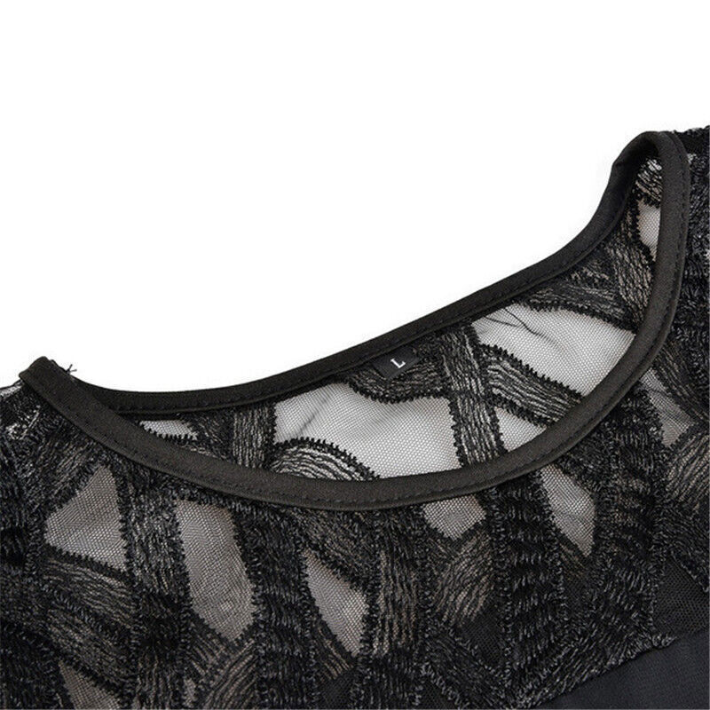Damen Elegantes Fließendes Midikleid (10)