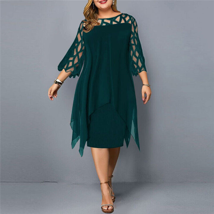 Damen Elegantes Fließendes Midikleid (6)