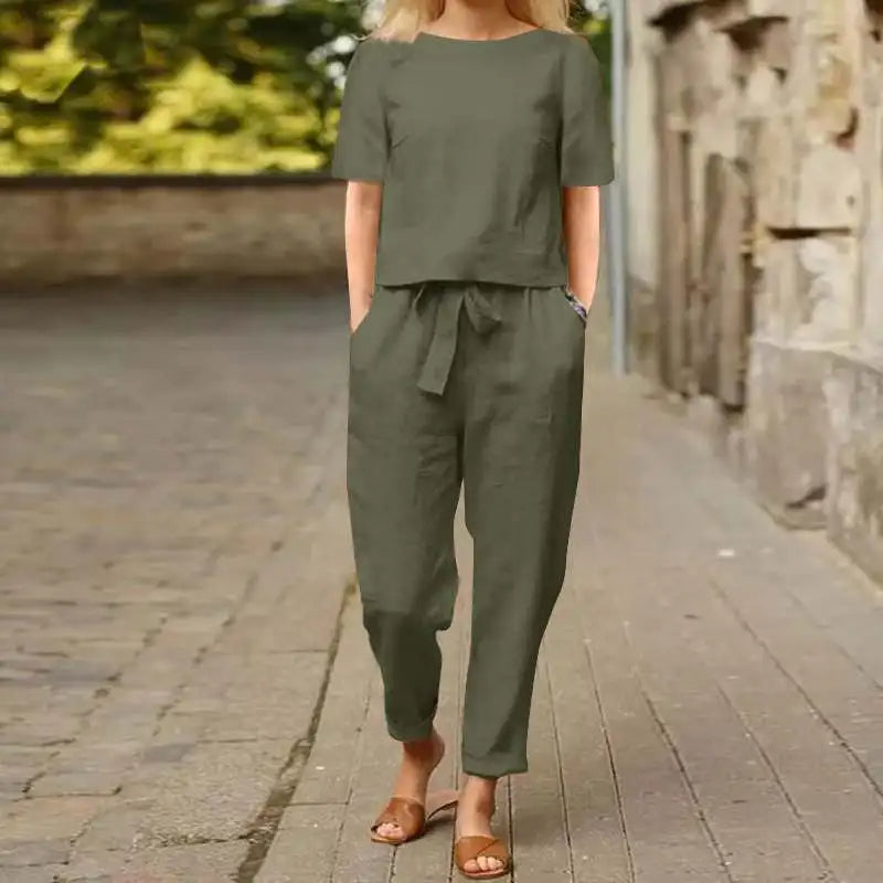 Damen elegantes Jumpsuit-Set für Alltag (4)