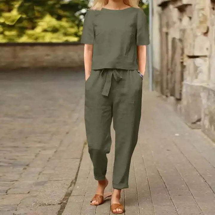 Damen elegantes Jumpsuit-Set für Alltag (4)