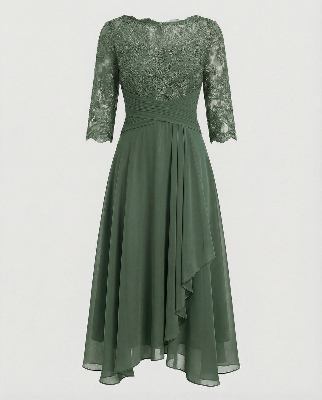 Damen elegantes Kleid für Hochzeitsgäste in Grün