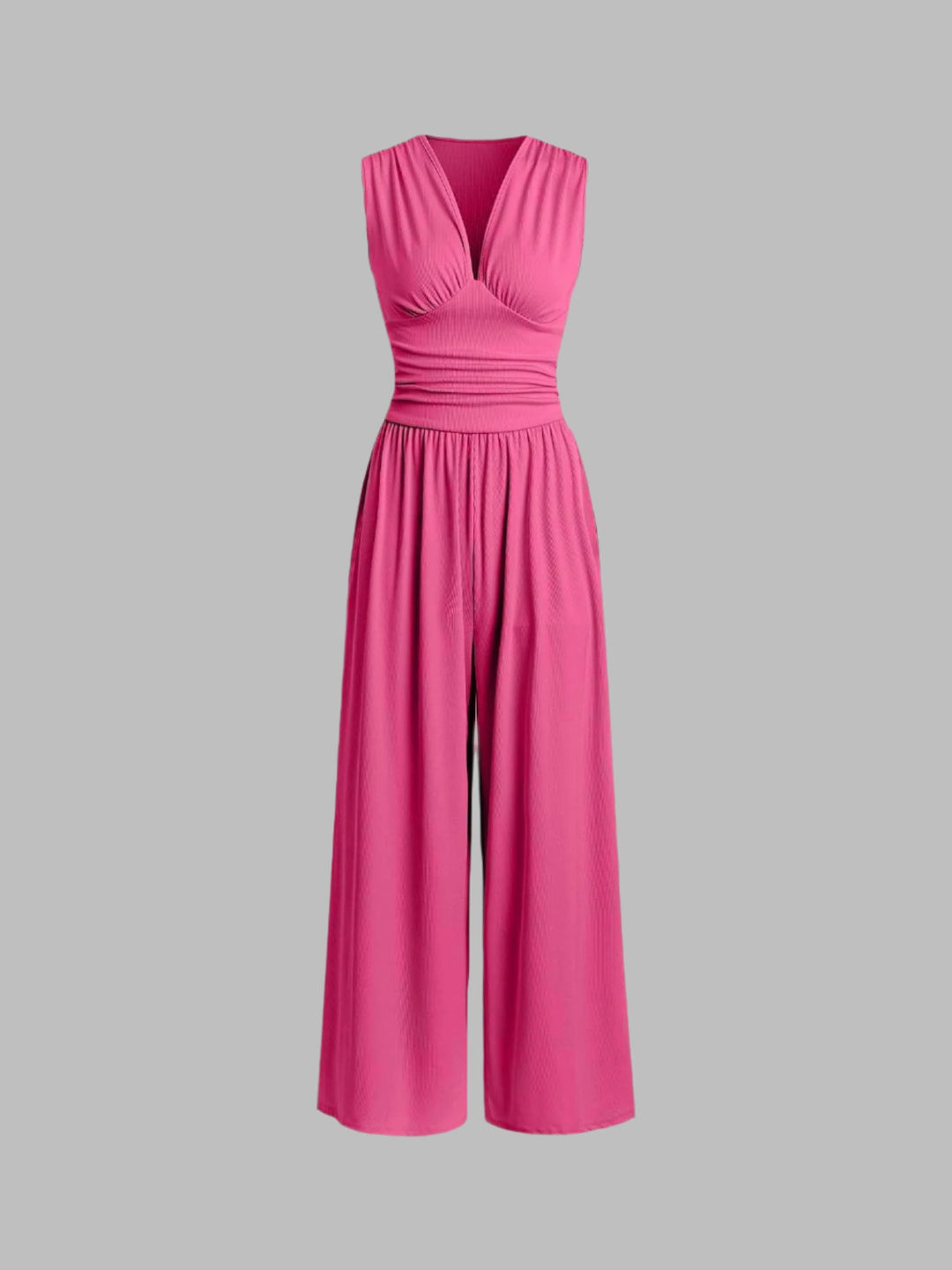 Damen Elegantes Kleid mit breitem Bein in Rosarot
