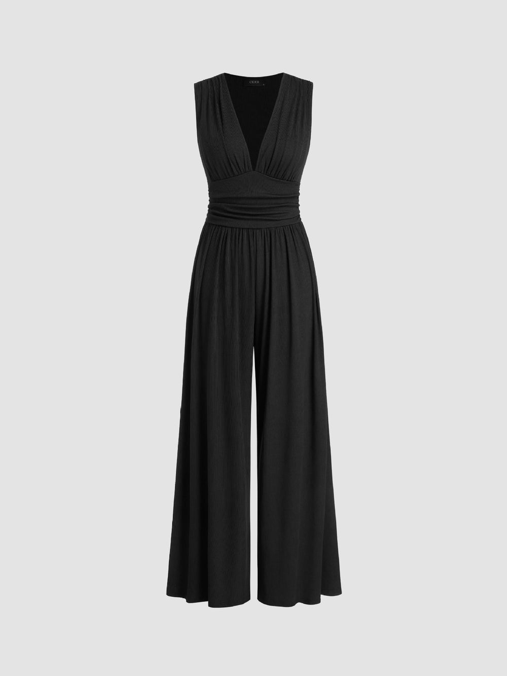 Damen Elegantes Kleid mit breitem Bein in Schwarz