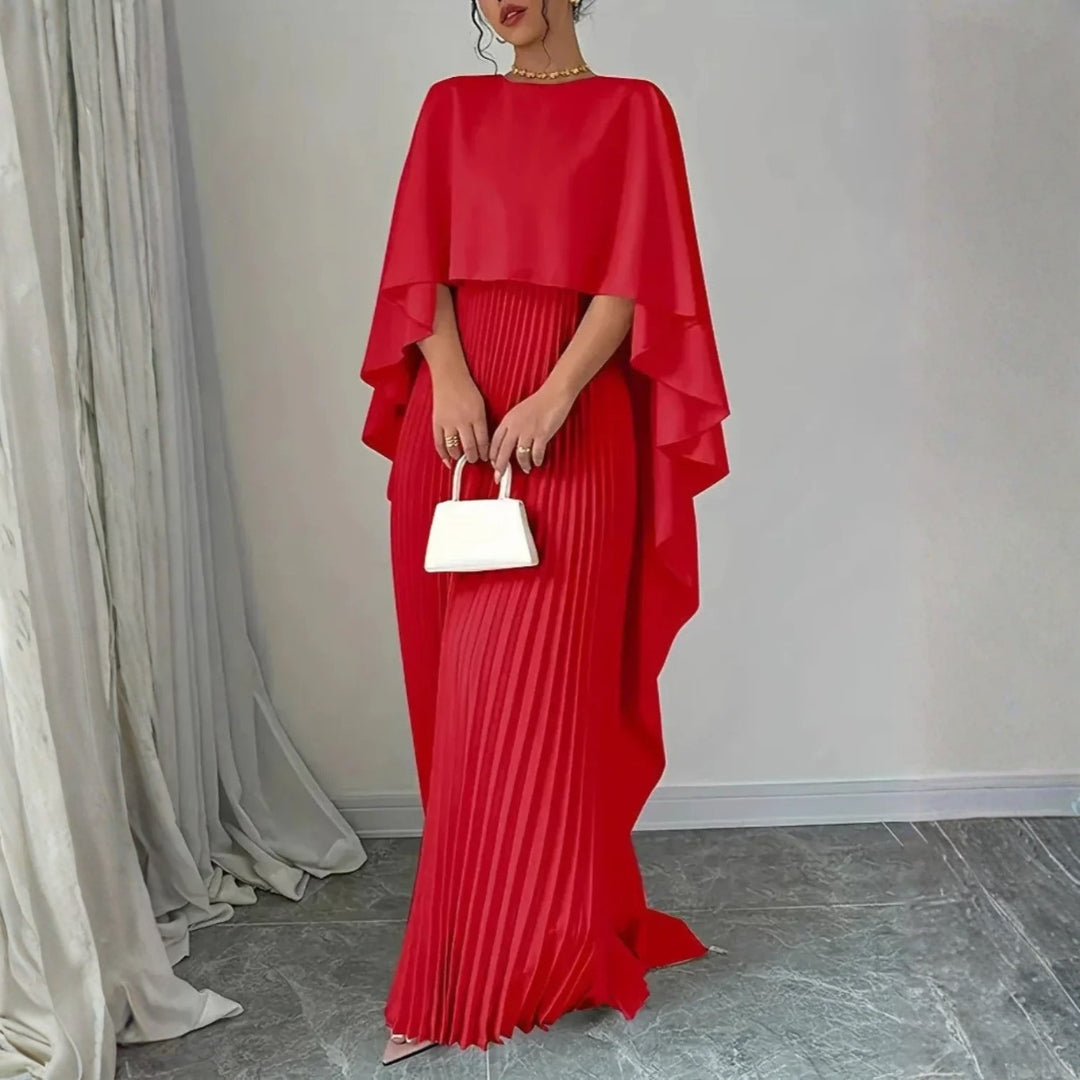 Damen Elegantes Maxikleid für Herbst-Hochzeitsgäste in Rot