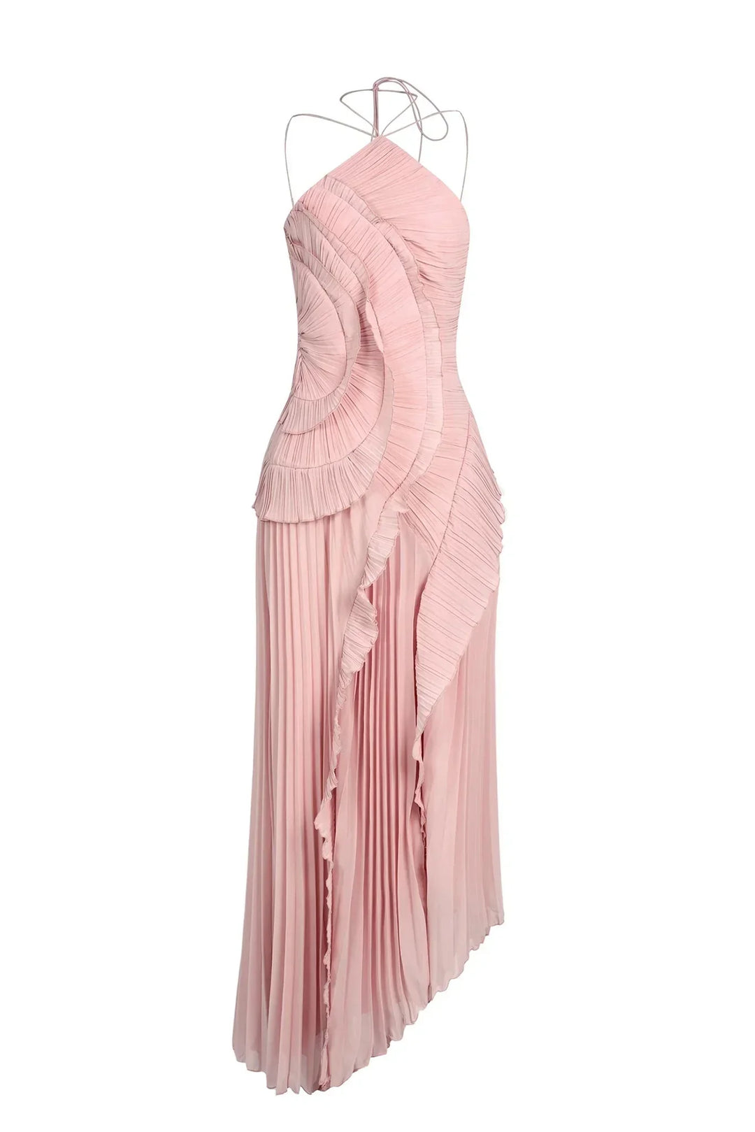 Damen elegantes Maxikleid für Hochzeitsgäste im Sommer in Rosa 6