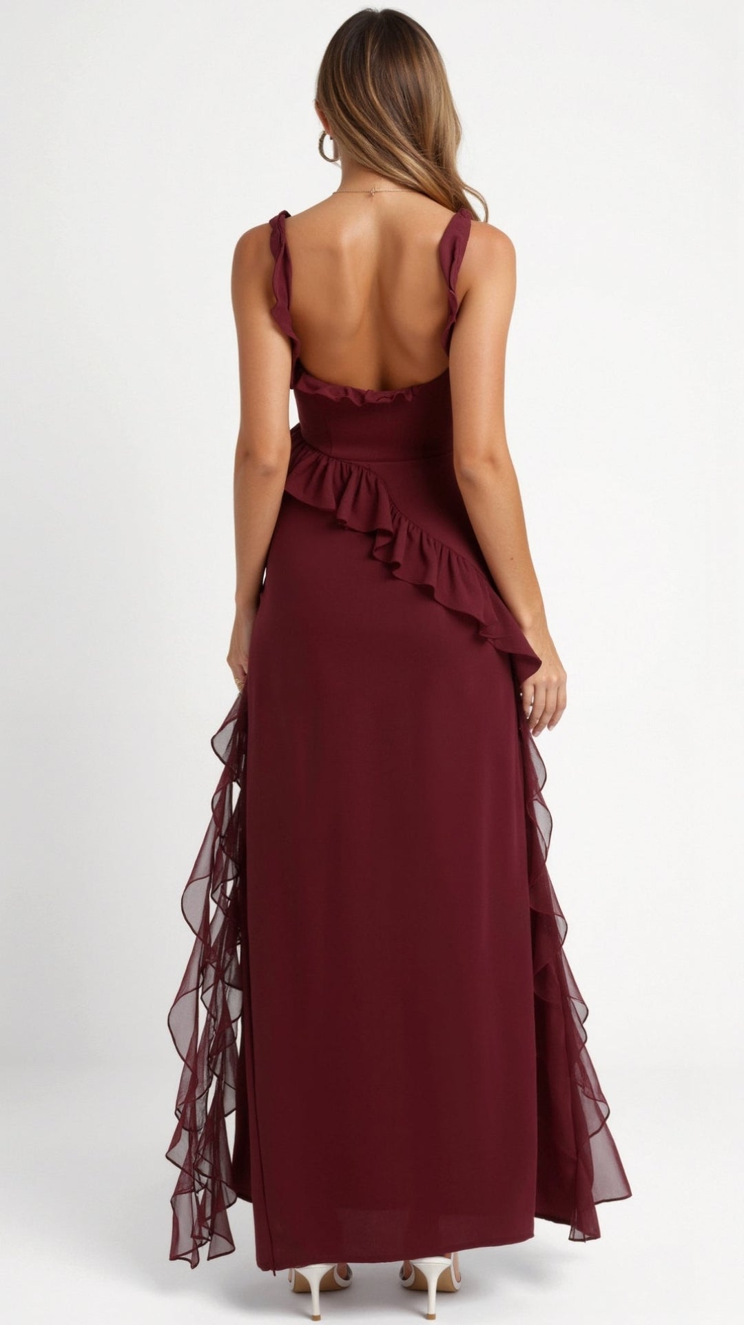 Damen elegantes Maxikleid mit fließendem Schnitt für Hochzeitsgäste und Abendanlässe (13)
