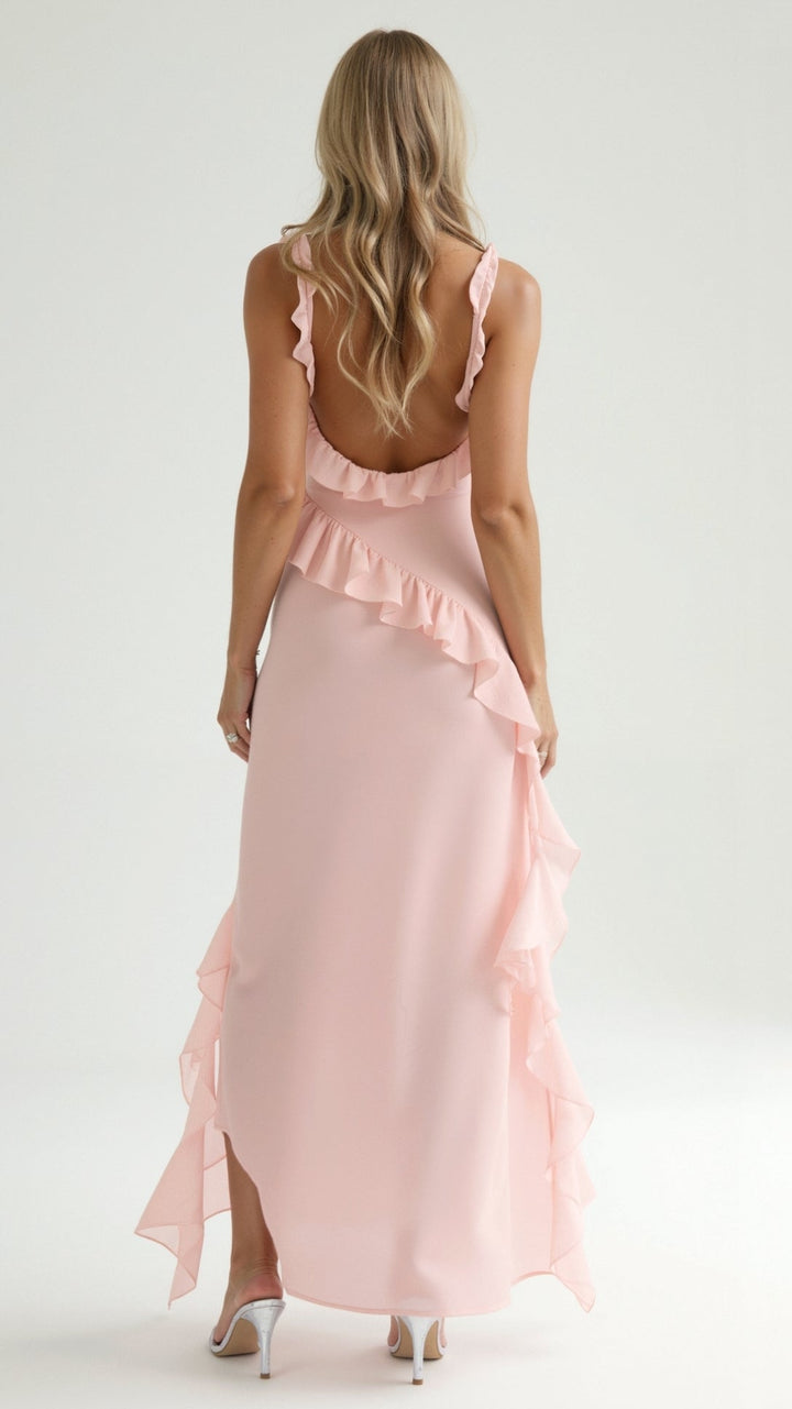 Damen elegantes Maxikleid mit fließendem Schnitt für Hochzeitsgäste und Abendanlässe (16)