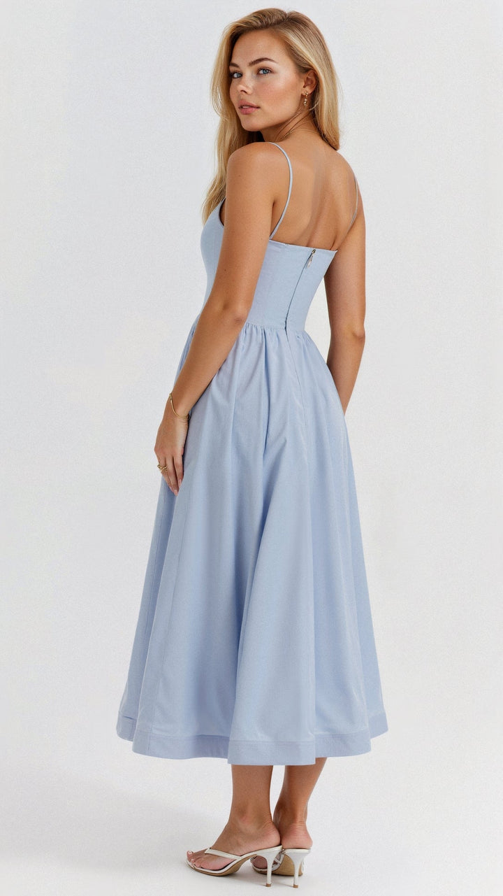 Damen elegantes Midi-Kleid für festliche Herbstanlässe
