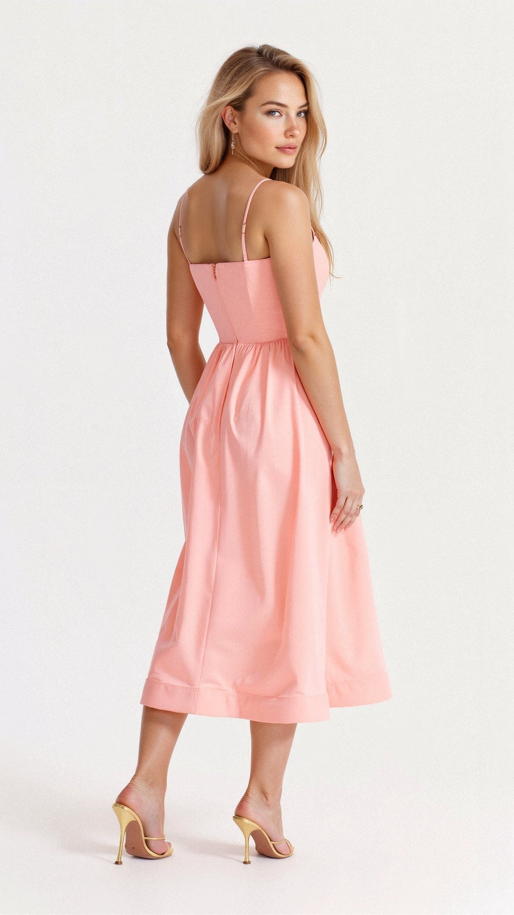 Damen elegantes Midi-Kleid für festliche Herbstanlässe (2)
