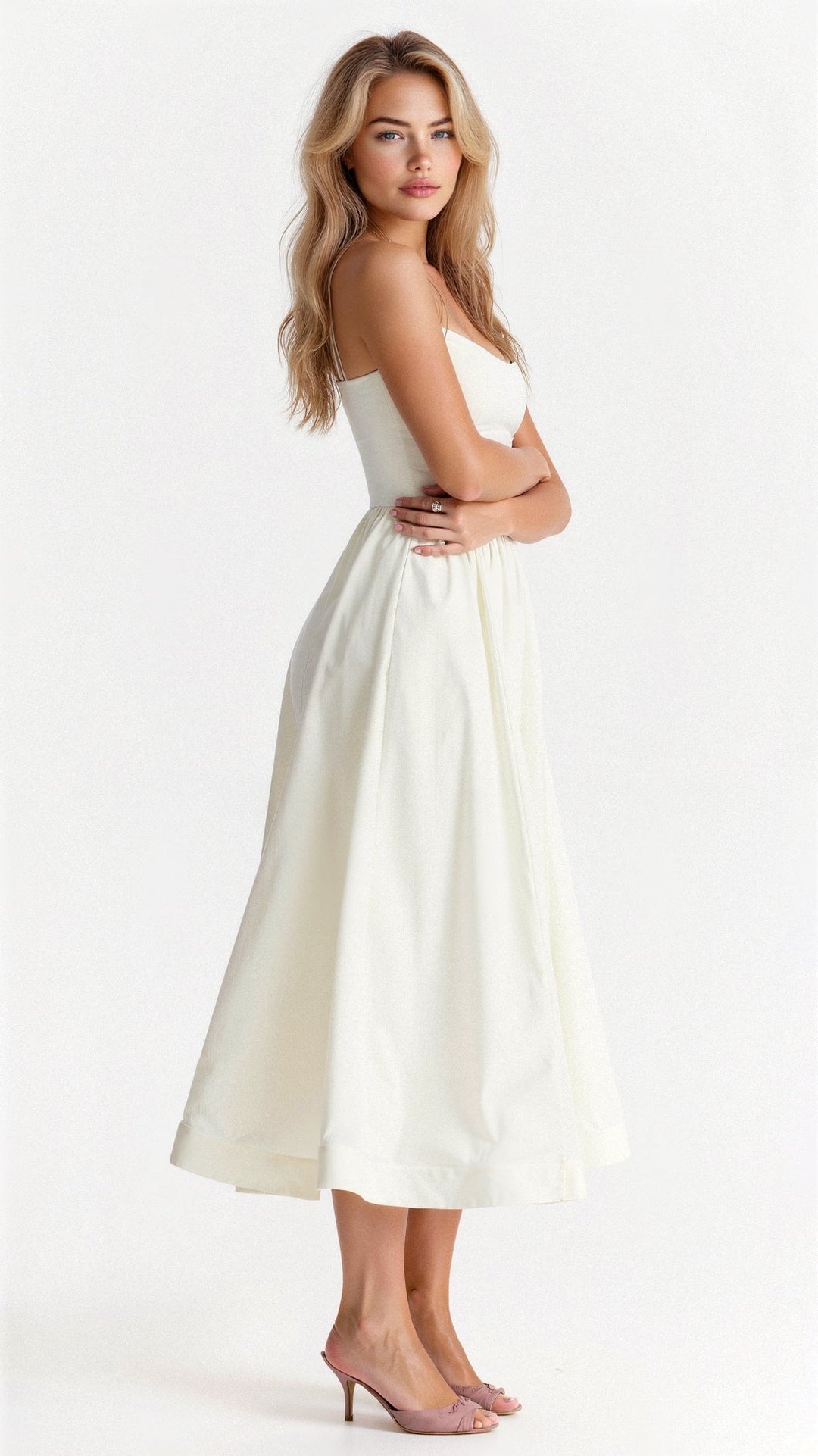 Damen elegantes Midi-Kleid für festliche Herbstanlässe (3)