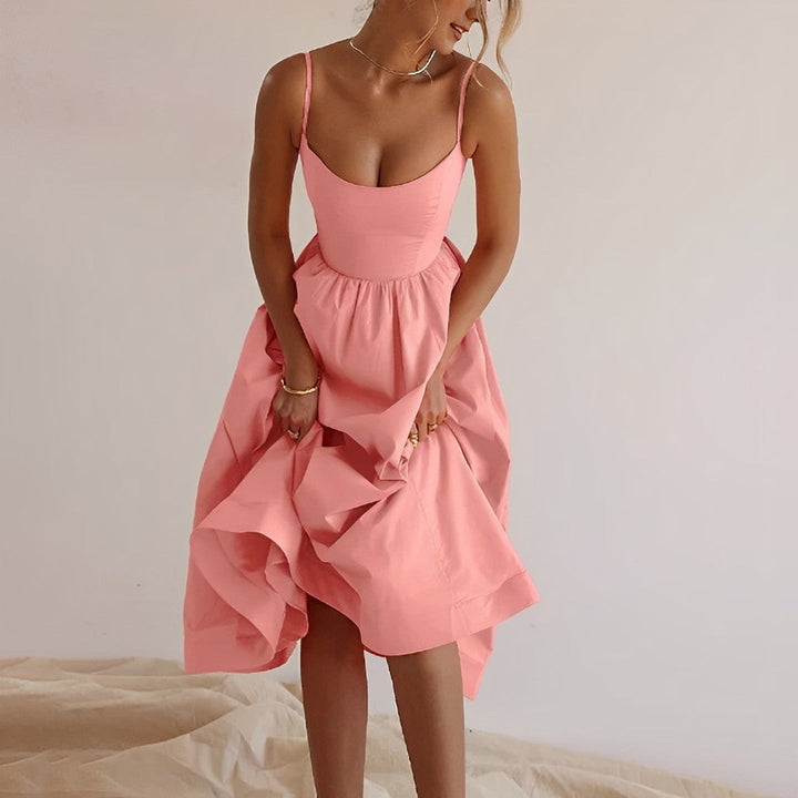Damen elegantes Midikleid für Hochzeitsgäste (4)