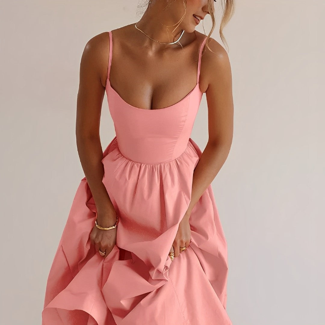 Damen elegantes Midikleid für Hochzeitsgäste (5)