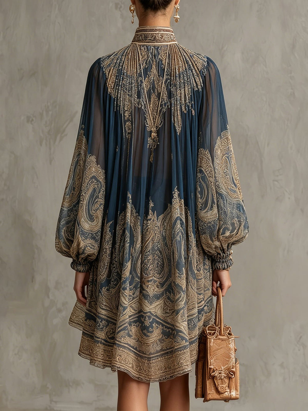 Damen Elegantes Midikleid im Barock-Stil (2)