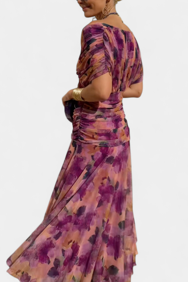 Damen Elegantes Midikleid mit Carmenausschnitt (13)