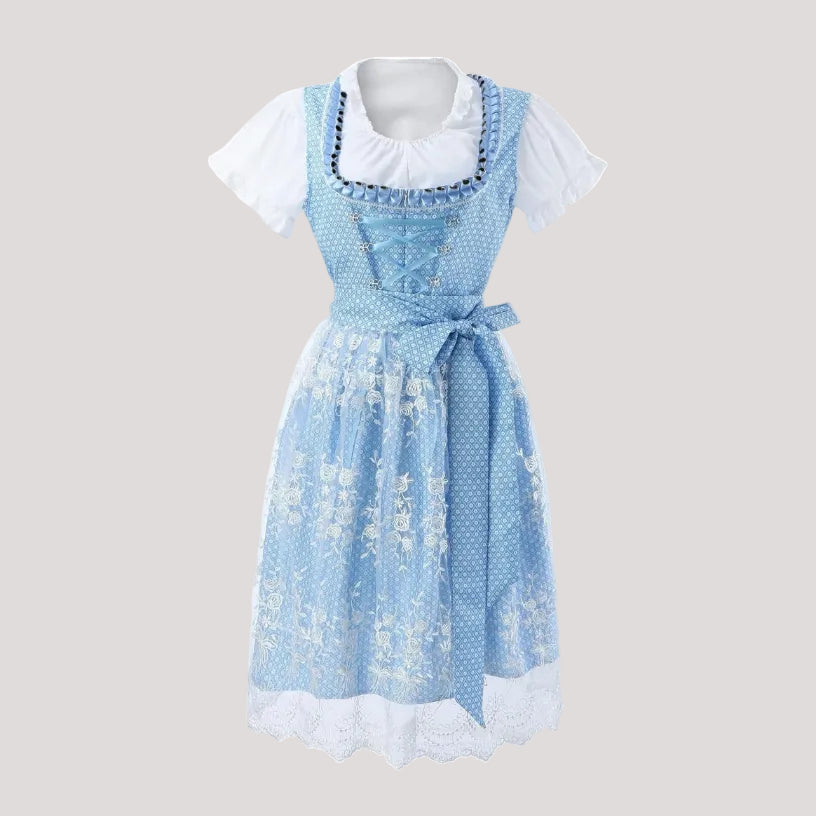 Damen Festliches Dirndl zum Oktoberfest im Herbst in Blau 1