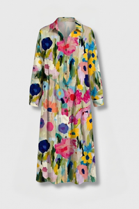 Luisa | Damen Festliches Kleid im Boho-Stil mit Knöpfen