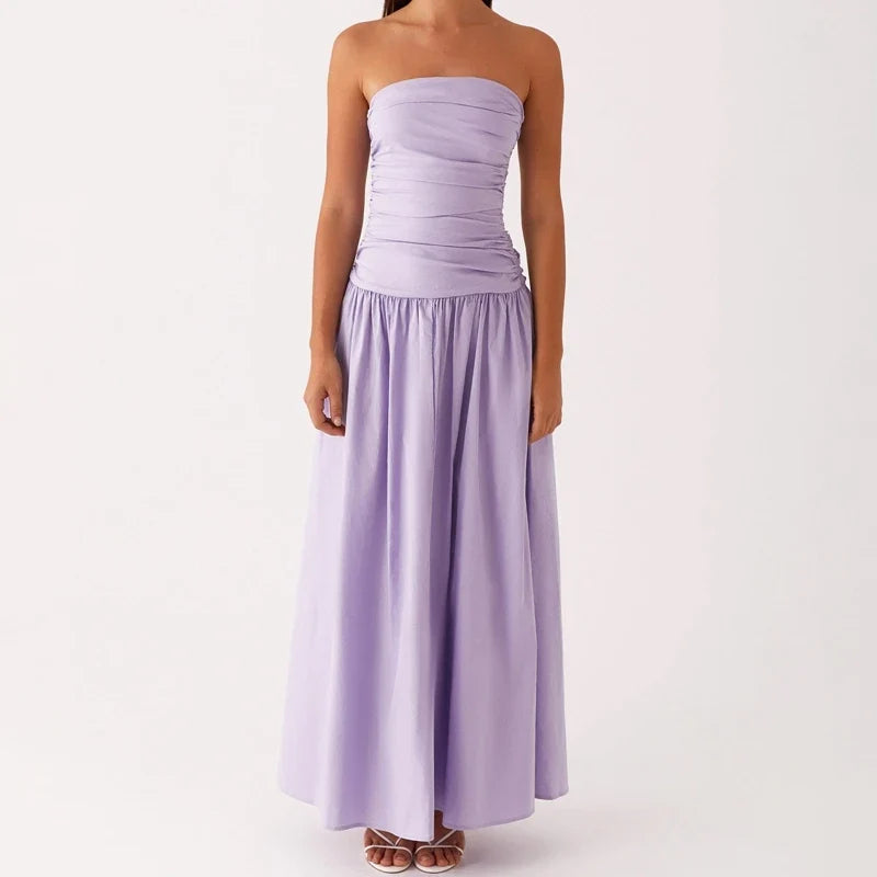Damen Festliches Kleid Maxi elegant in Lavender