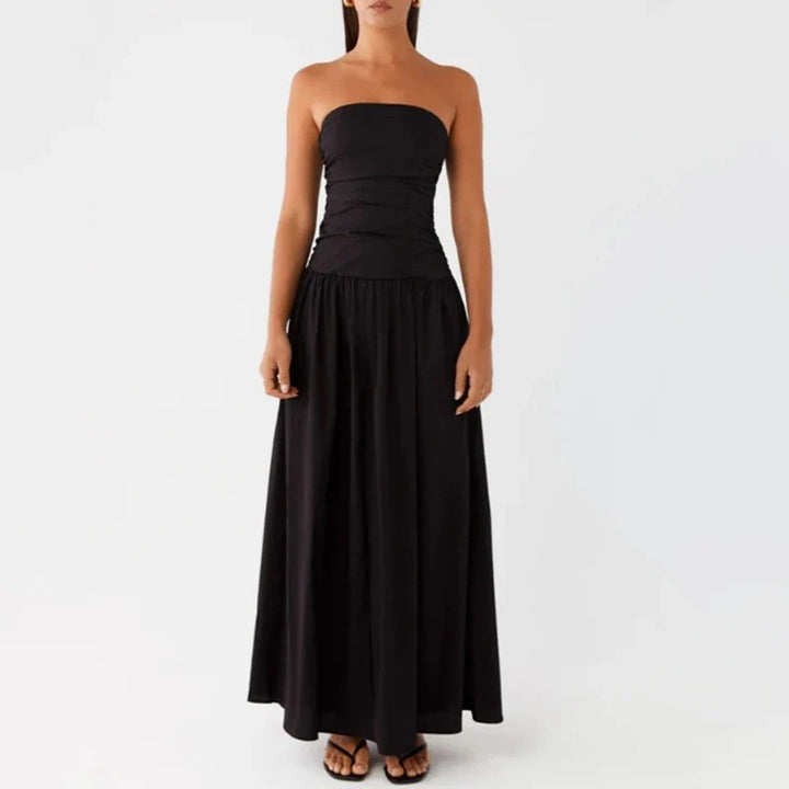 Damen Festliches Kleid Maxi elegant in Schwarz