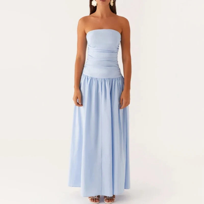 Damen Festliches Kleid Maxi elegant in Sky Blue