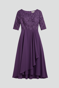 Melina | Damen Festliches Kleid Midi mit Muster