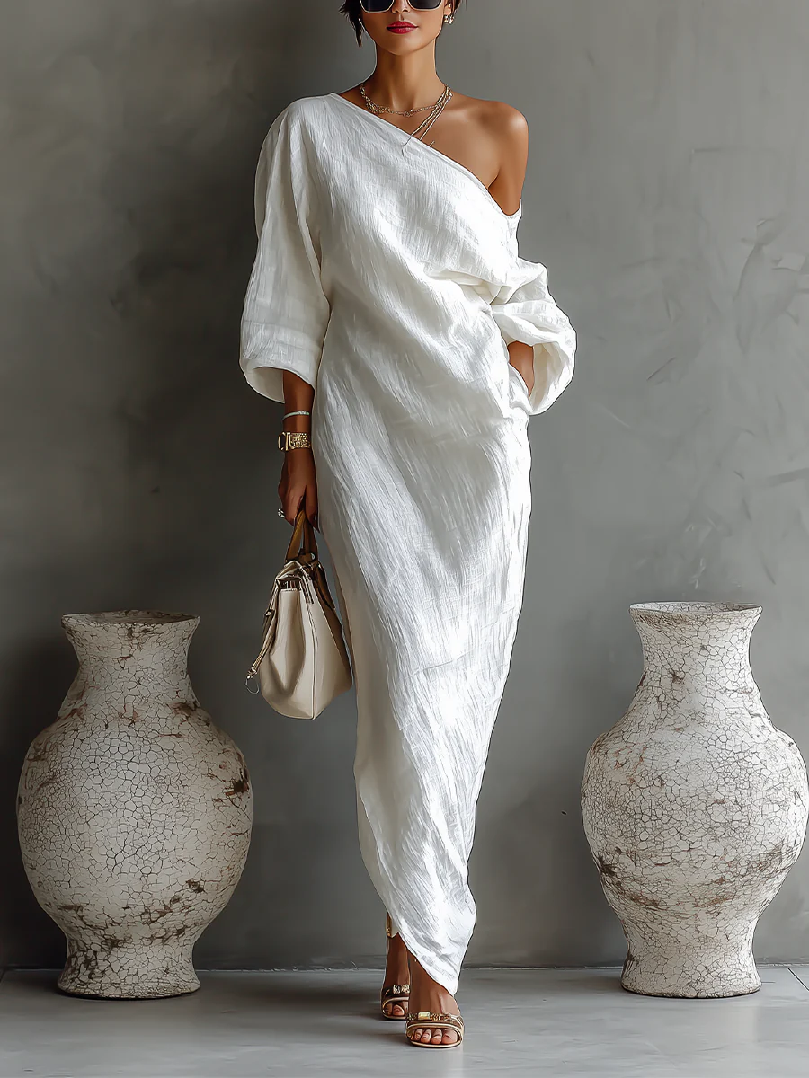 Damen Festliches Maxikleid für elegante Anlässe in Weiß