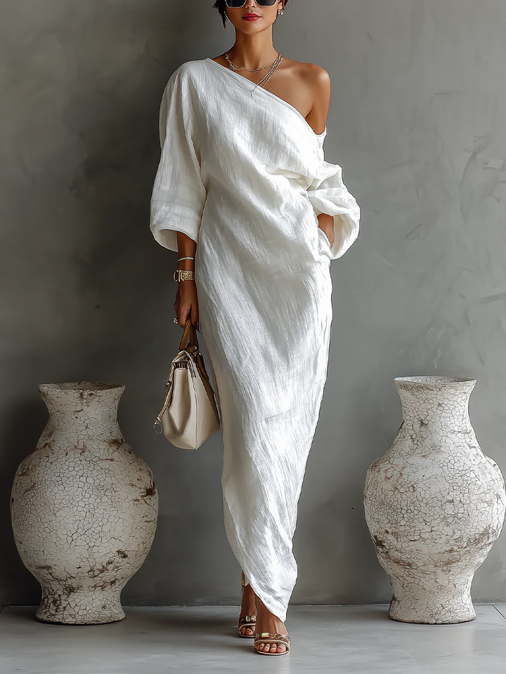 Damen Festliches Maxikleid für elegante Anlässe in Weiß