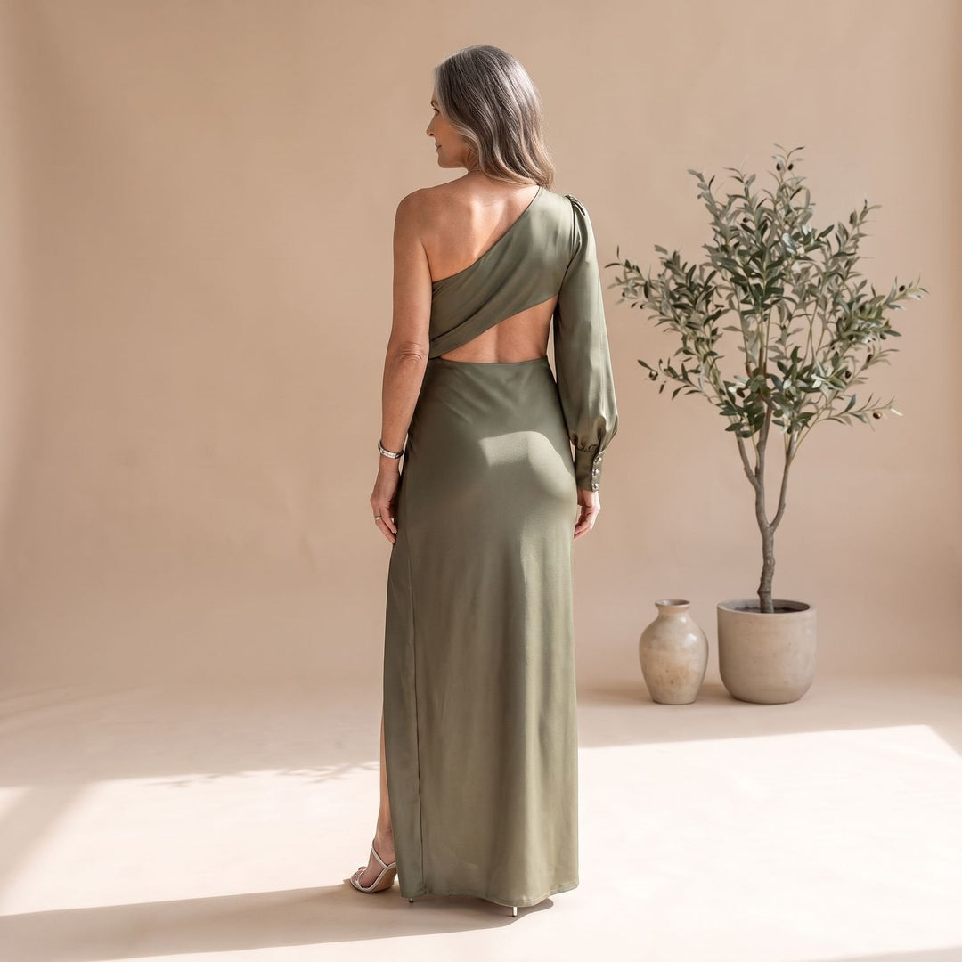 Damen Festliches Maxikleid für Hochzeitsgäste mit Knotendetail (8)