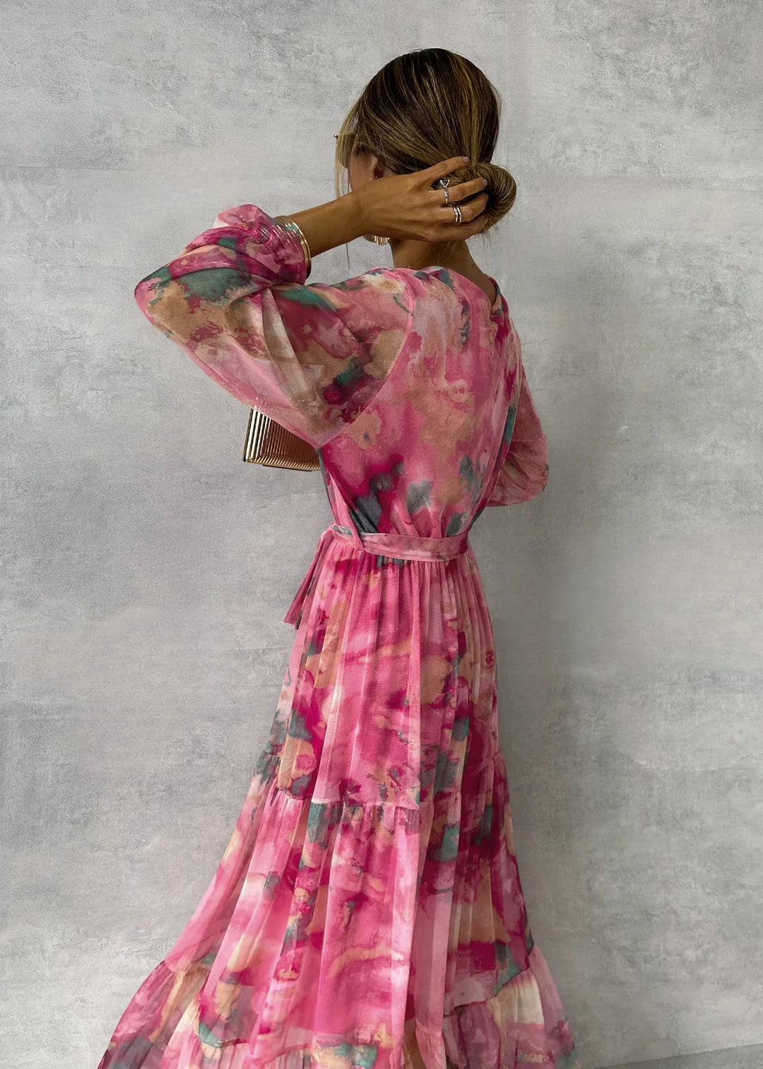 Damen Festliches Maxikleid mit Blumenmuster (2)