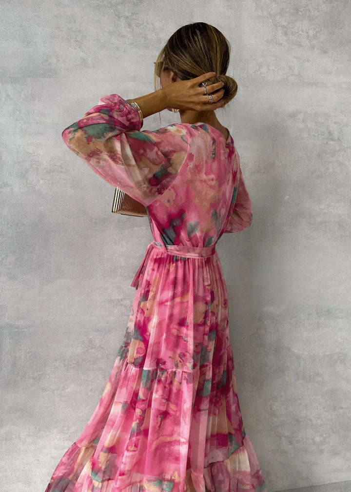 Damen Festliches Maxikleid mit Blumenmuster (2)