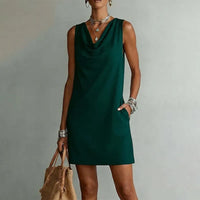 Leni | Damen Festliches Minikleid mit Taschen